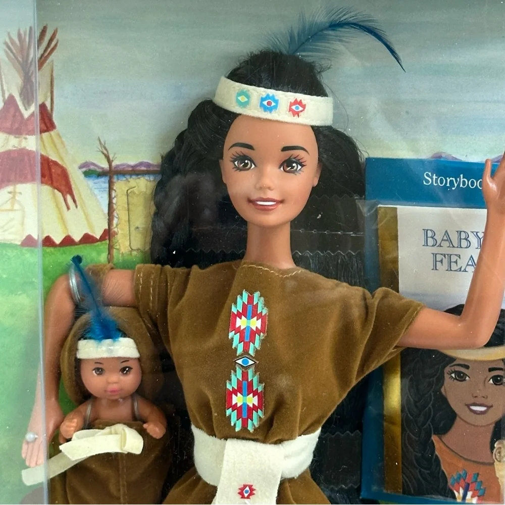 VTG ‘95 Barbie American Indian Doll American Stories Collection-NIB Damaged Box